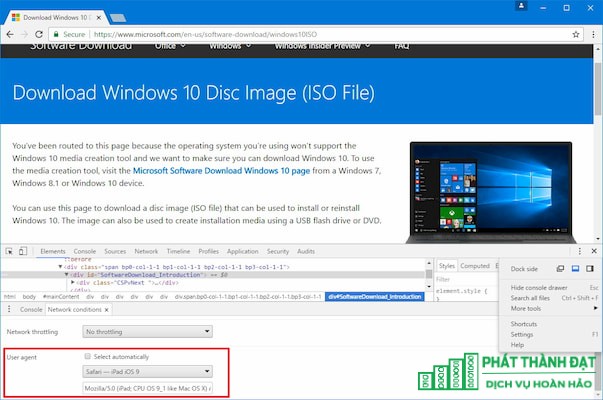 Download ISO Win 10 bằng Microsoft Edge Chromium Google Chrome Cốc Cốc 1